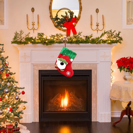 Christmas stockings gift bag 3D Santa Claus snowman reindeer plush socks hanger Christmas socks decoration Christmas