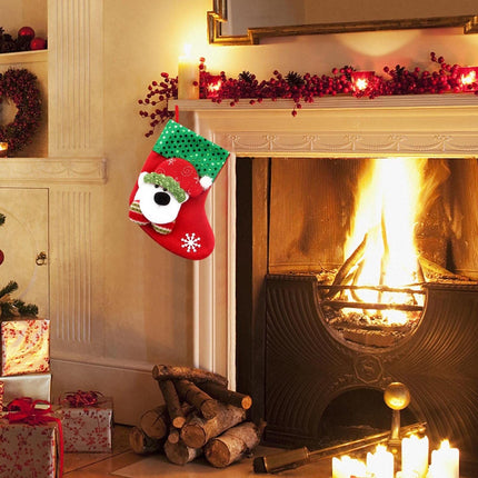 Christmas stockings gift bag 3D Santa Claus snowman reindeer plush socks hanger Christmas socks decoration Christmas