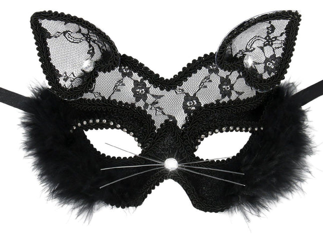 Masquerade Mask Luxury Sexy Black Cat Lace Mask For Fancy Dress Christmas Halloween Costume Party Girls Women