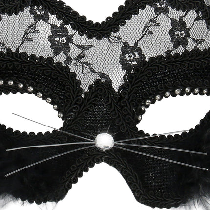 Masquerade Mask Luxury Sexy Black Cat Lace Mask For Fancy Dress Christmas Halloween Costume Party Girls Women