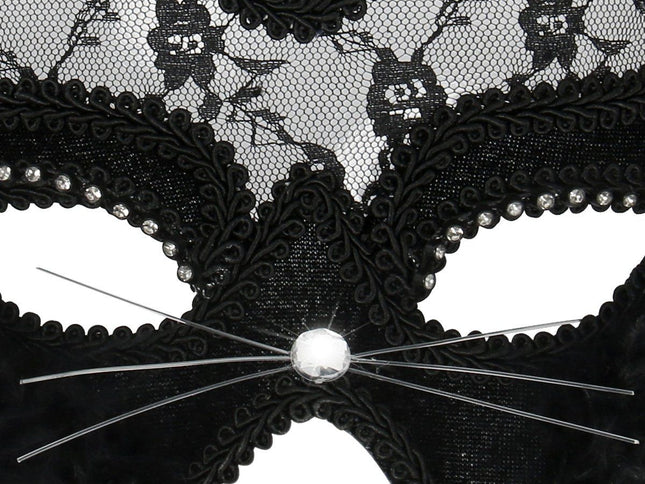 Masquerade Mask Luxury Sexy Black Cat Lace Mask For Fancy Dress Christmas Halloween Costume Party Girls Women