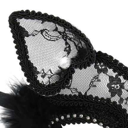 Masquerade Mask Luxury Sexy Black Cat Lace Mask For Fancy Dress Christmas Halloween Costume Party Girls Women