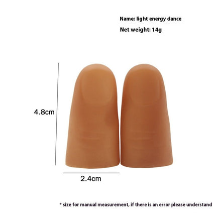 5 Pair Creative Magic Thumb Tip LED Light Magic Trick Finger Lights for Dance Party Props - Blue/Green/Red Light Red White/ yellow