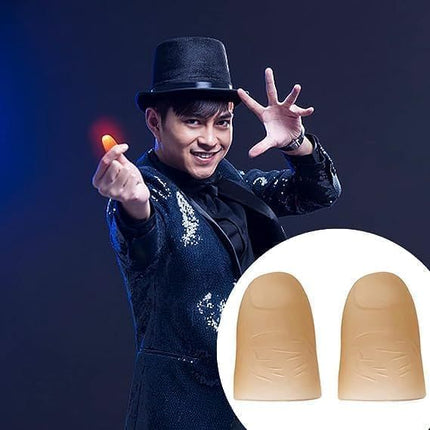 5 Pair Creative Magic Thumb Tip LED Light Magic Trick Finger Lights for Dance Party Props - Blue/Green/Red Light Red White/ yellow