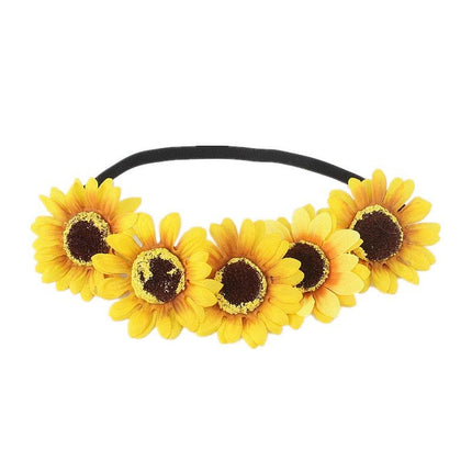 Sunflower hair accessories, daisy flower headbands, bridal flower headbands, holiday headbands, fashionable women's hair accessories