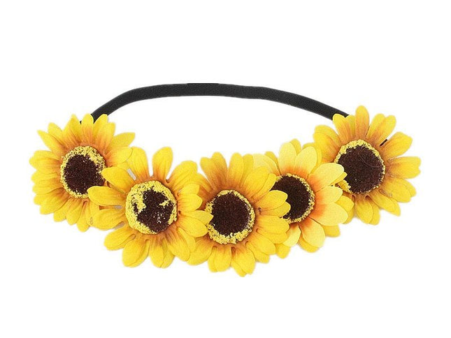 Sunflower hair accessories, daisy flower headbands, bridal flower headbands, holiday headbands, fashionable women's hair accessories