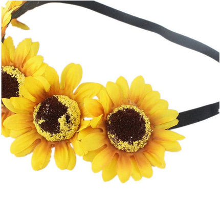 Sunflower hair accessories, daisy flower headbands, bridal flower headbands, holiday headbands, fashionable women's hair accessories