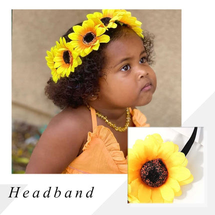 Sunflower hair accessories, daisy flower headbands, bridal flower headbands, holiday headbands, fashionable women's hair accessories