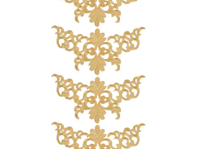 4Pcs Embroidery Flower Patches, Embroidered Patch Floral Appliques Sewing Cloth Repair Sticker for Wedding Prom Dress