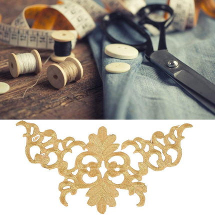 4Pcs Embroidery Flower Patches, Embroidered Patch Floral Appliques Sewing Cloth Repair Sticker for Wedding Prom Dress