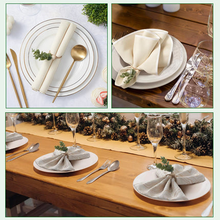 Napkin Rings Set of 6, Spring Napkin Rings, Wood Bead Farmhouse Napkin Rings for Weddings Christmas Party and Easter Table