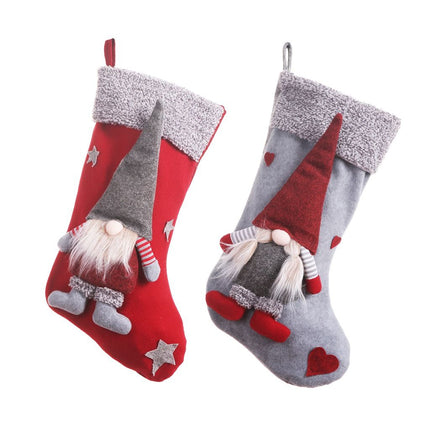 2pcs Merry Christmas Ornament Candy Stocking Sack New Year Xmas Tree Decorations Home Accessories Kids Gifts