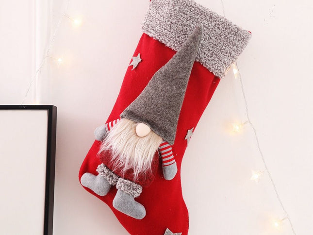 2pcs Merry Christmas Ornament Candy Stocking Sack New Year Xmas Tree Decorations Home Accessories Kids Gifts