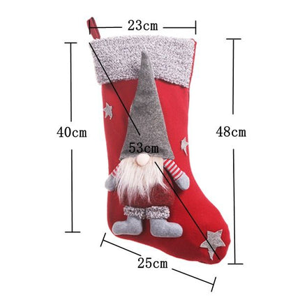 2pcs Merry Christmas Ornament Candy Stocking Sack New Year Xmas Tree Decorations Home Accessories Kids Gifts