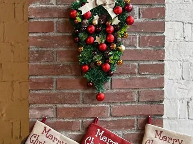 Christmas Wreath Winter Wreath for Front Door Xmas Party Favors Decoration Accessories Door Window Porch Pendant
