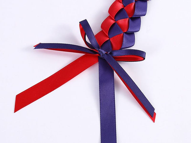 3pcsGraduation Leis,Handmade Double Braided Ribbon Garland Bowknot for Him Her Scarlet Congrats Grad Graduation Ceremony Gift Idea
