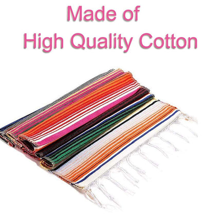 for Party Wedding Decorations Outdoor Picnics Dining Table, Fringe Cotton Table Runners,Cinco De Mayo, Holidays