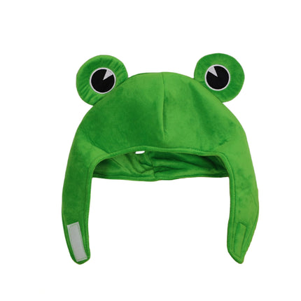 Cute Plush Frog hat Scarf Cap Ears Winter ski hat Full Headgear Novelty Party Dress up Cosplay Costume Green
