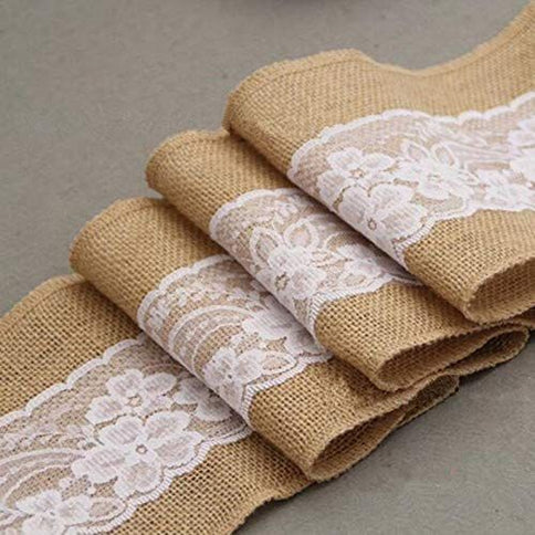 Ribbon with Lace Vintage for Sewing Handcraft Accessories- Fabric Ribbon with Lace Trims Tape for Wedding Christmas Party(10pcs)