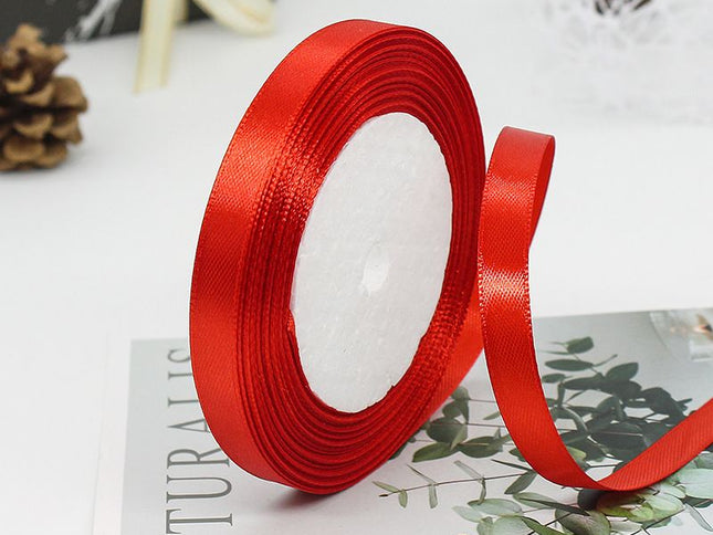 Satin Ribbon Polyester Thin Solid Fabric Ribbons Roll for Gift Wrapping Invitation,Floral,Balloons,Party,Wedding Decoration(4pcs)