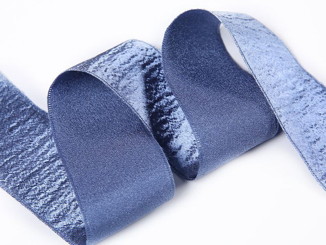 Velvet Wired Ribbon Metallic Crushed Velvet Christmas Ribbon for Wrapping Christmas Tree Crafts, Wreath Decoration Ôºà2pcsÔºâ