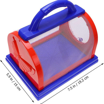 Toys Kids Critter Catcher Tools Set - Cage, Tweezers, Magnifying Glass,  Magnifier Jar ((1 Pack) blue Color)
