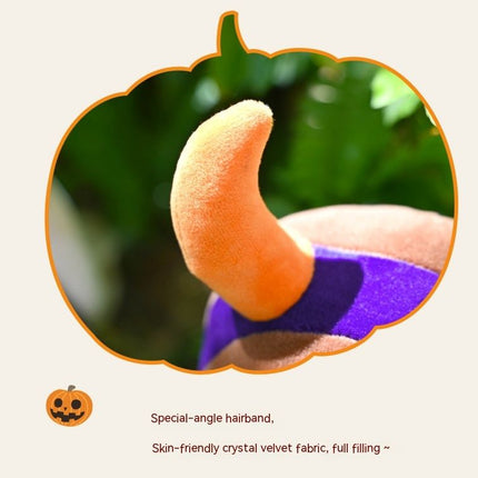 Dolls Halloween Pumpkin Baby Girl Gifts Plush Pumpkin Doll Soft Toys Orange Sitting at a height of 10.5 inches