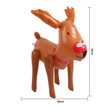 PVC Inflatable Christmas Ornament Home Decor Scene Layout Prop Christmas Decoration for Outdoor Pool, Elk