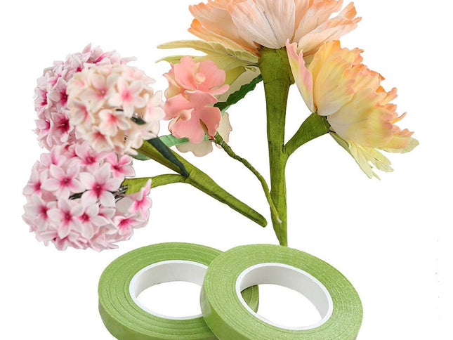 4 Pieces Floral Tape Stem Wrap 1/2 Inch x 22 Yards Flower Tape for Bouquet Stem Wrapping and Crafts-No-Stick(Bright Green)