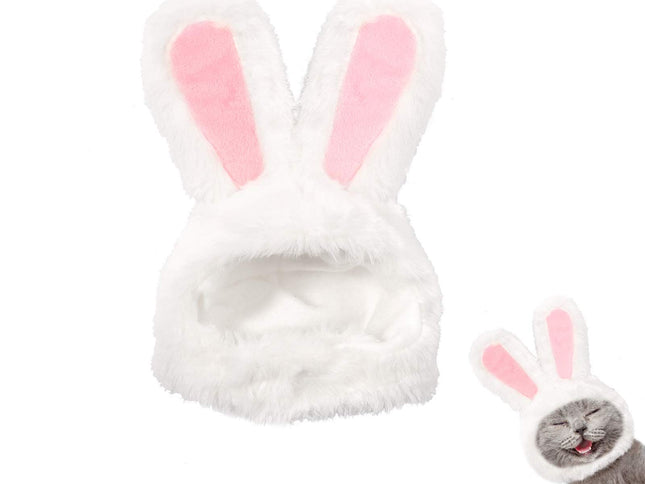 Cat Easter Cute Costume Pet Bunny Rabbit Hat with Ears for Cats Small Dogs Puppy Easter Party Costume Accessory Headwear