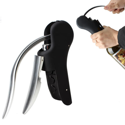 Wine Opener-Wine Bottle Opener Corkscrew Set- Lever Corkscrew Wine Openers with Foil Cutter, Wine Stopper,Pourer and Extra Spiral