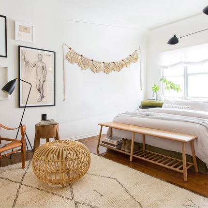 Handmade Boho Tassel Wall Hanging Fringe Panels Garland Banner Woven Tapestry Cotton Crochet Decor Bathroom Bedroom