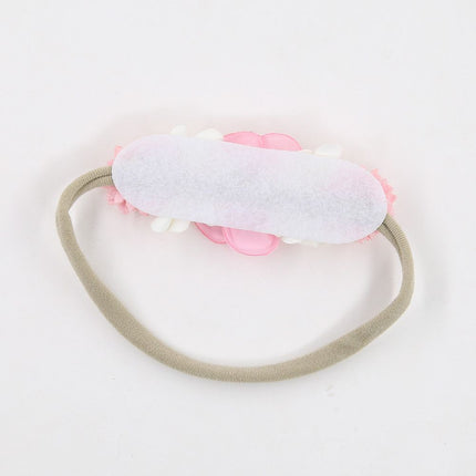 5 Pack White Pink Delicate Rose Flower Nylon Headbands Floral Hair Bows Daisy Flowers Headband Elastic Hair Bands Easter