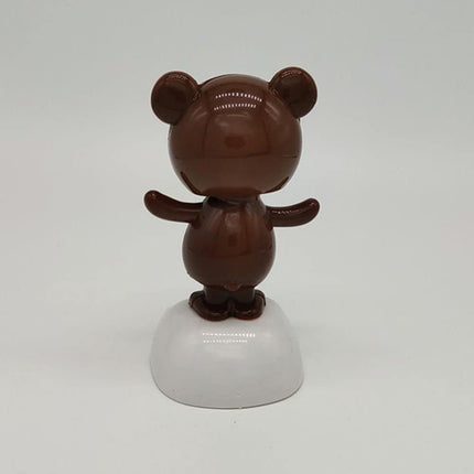 Brown solar dance bear toy, solar dance figurine, car dashboard decoration, shaking head bear toy, shaking head doll