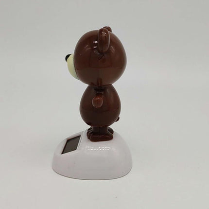 Brown solar dance bear toy, solar dance figurine, car dashboard decoration, shaking head bear toy, shaking head doll