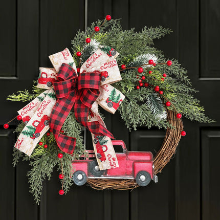 Christmas Wreaths Decorations，Christmas Wreaths for Front Door， Christmas Train， Christmas Home Décor