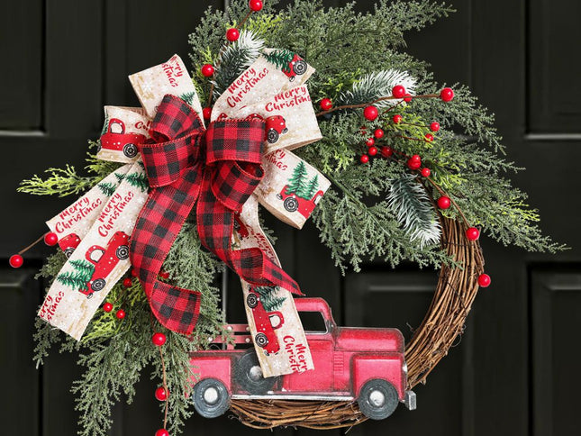 Christmas Wreaths Decorations,Christmas Wreaths for Front Door, Christmas Train, Christmas Home D√©cor