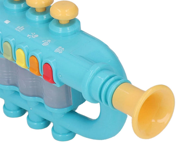 Play Toy Trumpet and Toy Saxophone Set for Kids Safety Tested Dynamic Lighting Effect Musical Instrument Horn Toy