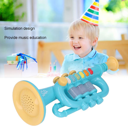 Play Toy Trumpet and Toy Saxophone Set for Kids Safety Tested Dynamic Lighting Effect Musical Instrument Horn Toy