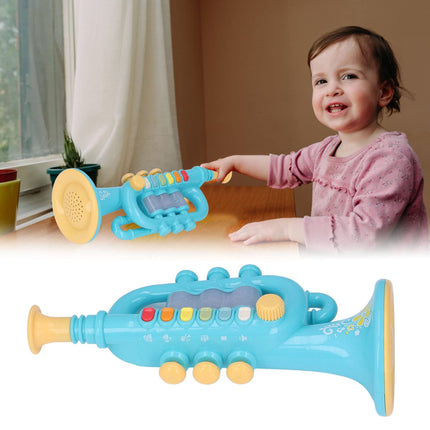 Play Toy Trumpet and Toy Saxophone Set for Kids Safety Tested Dynamic Lighting Effect Musical Instrument Horn Toy