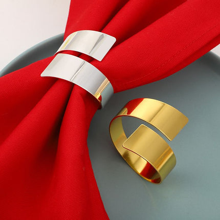 Napkin Rings, 3pcs Metal Napkin Rings of Gold Rose Gold for Table Decorations Wedding Christmas Family Party Dinner Setting