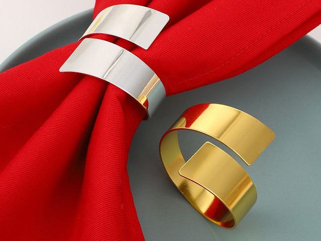 Napkin Rings, 3pcs Metal Napkin Rings of Gold Rose Gold for Table Decorations Wedding Christmas Family Party Dinner Setting