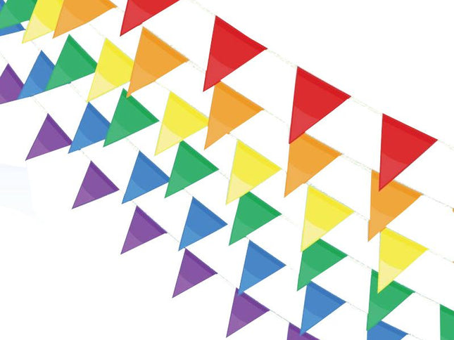 Flags Colorful Pennant Banner Flags Multicolor Bunting String Triangle Flags, Garland for Grand Opening Carnival