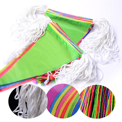 Flags Colorful Pennant Banner Flags Multicolor Bunting String Triangle Flags, Garland for Grand Opening Carnival