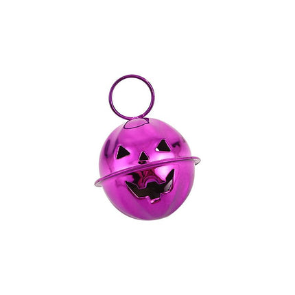 Halloween Pumpkin Bells for Craft, 30 Pcs Halloween Jingle Bells Beads, 1 Inch Colorful Pumpkin Bells for DIY Wreath Halloween