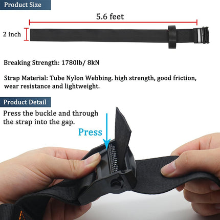 Boaton Tree Strap for Hunting, Quick and Quiet Set Up, Tree Stand Safety Strap, Tree Strap for Safety Harness