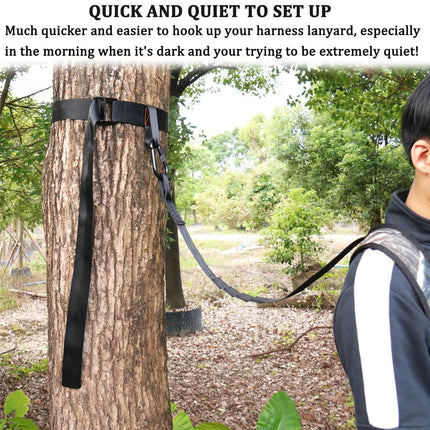 Boaton Tree Strap for Hunting, Quick and Quiet Set Up, Tree Stand Safety Strap, Tree Strap for Safety Harness