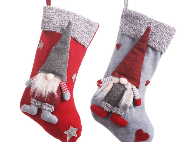 2pcs Merry Christmas Ornament Candy Stocking Sack New Year Xmas Tree Decorations Home Accessories Kids Gifts