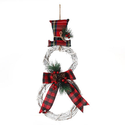 Christmas Wreath for Window Lighted Wreaths New Items Home LED Lights Wreath Rattan Circle Winter for Front Door Outdoor Indoor