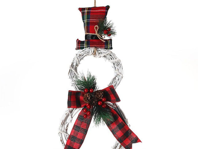 Christmas Wreath for Window Lighted Wreaths New Items Home LED Lights Wreath Rattan Circle Winter for Front Door Outdoor Indoor